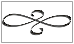 DNSEMP-C-601-BK-WT Black Scroll White